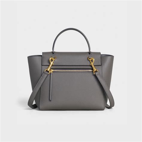 celine micro belt handbag in poppy grained calfskin|Micro Belt bag in grained calfskin .